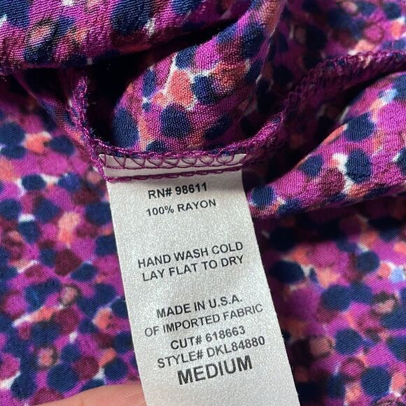 Eight Sixty Multicolored Flowing Tank Top with Adjustable Straps (Size: M) - Picture 9 of 11